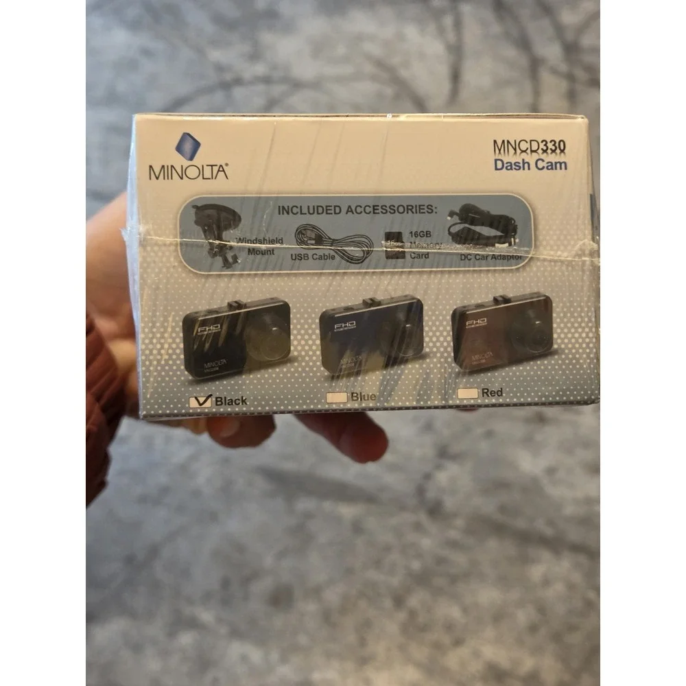 NIB Minolta MNCD330 Dash Cam Black 3.0" LCD Monitor 1080p Full HD - Picture 3 of 6